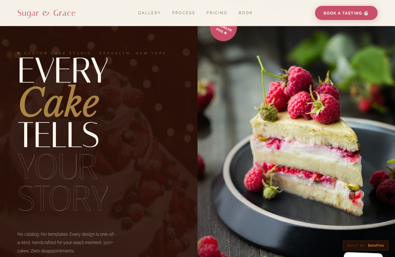 Sugar & Grace bakery website